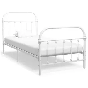Rám postele biely kov 90 × 200 cm