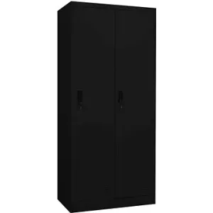 Šatníková skriňa čierna 80 × 50 × 180 cm oceľ, 335968