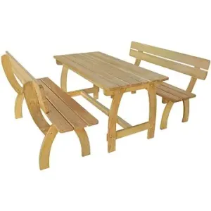 Pivný stôl s 2 lavicami impregnované borovicové drevo 273754