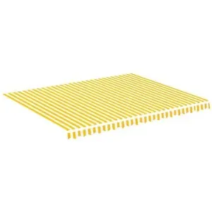 SHUMEE Plachta na markízu, žlto-biela 6 × 3,5 m 311944
