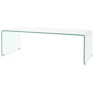 Konferenčný stolík, tvrdené sklo, 100 x 48 x 33 cm, číre