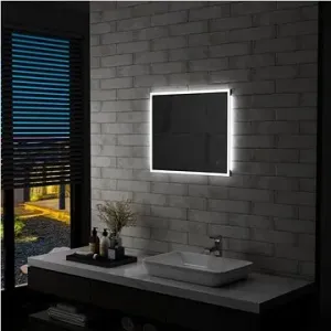 Kúpeľňové zrkadlo so svetlami LED a dotykovým senzorom 60 x 50 cm