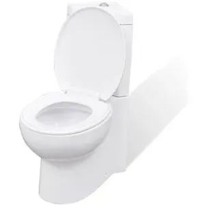 Biela keramická okrúhla toaleta WC 141133