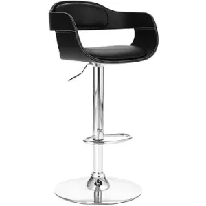 Barová stolička čierna, umelá koža #9149197