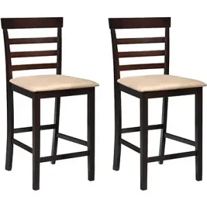 Barové stoličky 2 ks hnedé textil, 241704