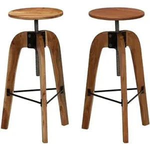 Barové stoličky 2 ks masívne akáciové drevo, 246018