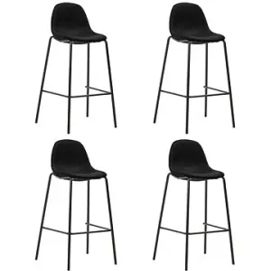 Barové stoličky 4 ks čierne textil, 281536