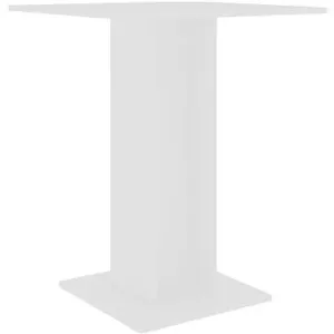 Bistro stolík biely 60 × 60 × 75 cm drevotrieska