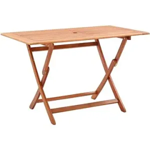Skladací záhradný stôl 120 × 70 × 75 cm masívne eukalyptové drevo