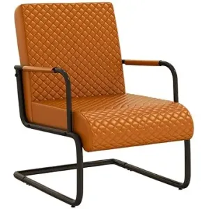 Konzolová stolička hnedá umelá koža, 325780