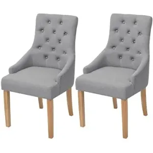 Jedálenské stoličky 2 ks svetlosivé textil #9107115