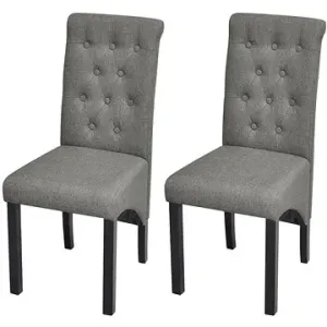 Jedálenské stoličky 2 ks svetlosivé textil #9107419