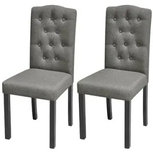 Jedálenské stoličky 2 ks svetlosivé textil #9010062
