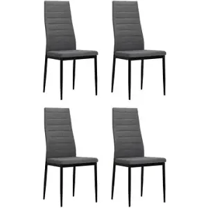Jedálenské stoličky 4 ks svetlosivé textil #9106766