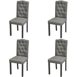 Jedálenské stoličky 4 ks svetlosivé textil #9106779