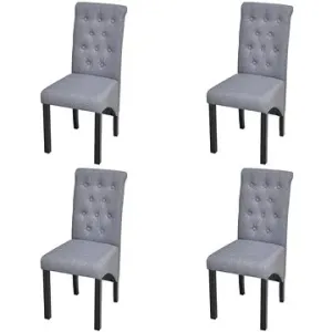 Jedálenské stoličky 4 ks svetlosivé textil #9078119
