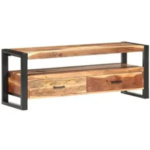 TV stolík 120 × 35 × 45 cm masívne drevo so sheeshamovým povrchom
