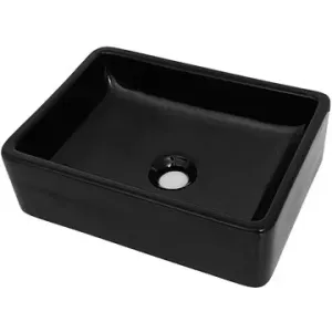 Keramické umývadlo obdĺžnikové čierne 41 × 30 × 12 cm
