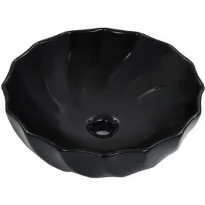 Umývadlo čierne 46 × 17 cm keramika