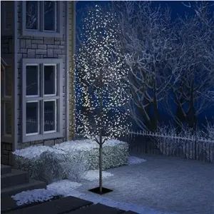 Vianočný strom 1200 LED chladné biele svetlo čerešňový kvet 400 cm