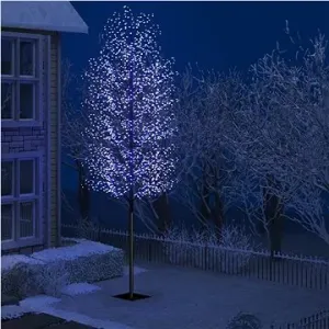 Vianočný strom 2000 LED modré svetlo čerešňový kvet 500 cm