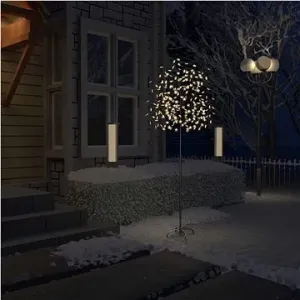 Vianočný strom 220 LED teplé biele svetlo čerešňový kvet 220 cm