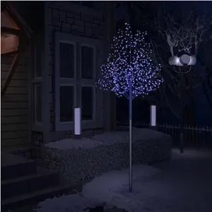 Vianočný strom 600 LED modré svetlo čerešňový kvet 300 cm