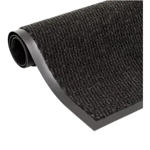 Protiprachová obdĺžniková rohožka všívaná 120 × 180 cm čierna