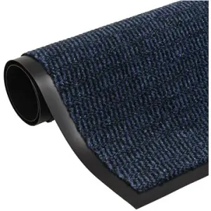 Protiprachová obdĺžniková rohožka všívaná 60 x 90cm modrá