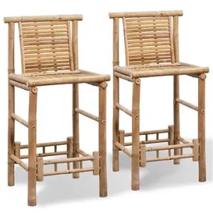 Barové stoličky, 2 ks, bambus