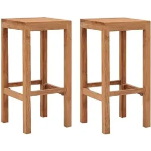 Barové stoličky 2 ks masívne teakové drevo