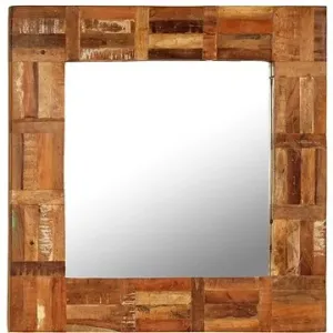 Nástenné zrkadlo masívne recyklované drevo 60 × 60 cm