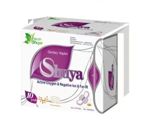 Shuya Ultratenké hygienické vložky Denné s krídelkami, Active Oxygen&Negative lon&Far-IR, 10 ks