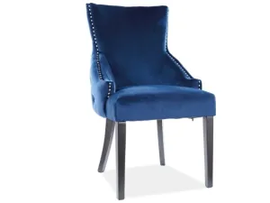 Signal Jedálenská stolička GEORGE VELVET Farba: Modrá / Bluvel 86 #2852531