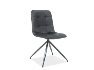 Signal Jedálenská stolička Texo Velvet Farba: Čierna / Bluvel 19 #2852613