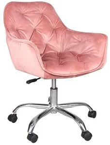 SIGNAL kancelarska stolička Q-190 VELVET ružová