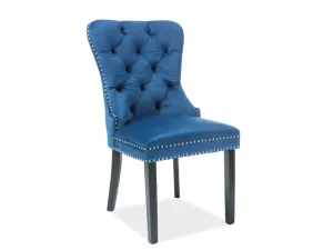 Signal Jedálenská stolička AUGUST | Velvet Farba: Modrá / Bluvel 86 #2852478