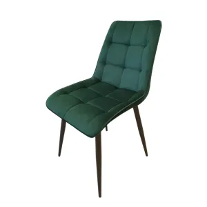 Signal Jedálenská stolička CHIC VELVET | čierne nohy Farba: Zelená / Bluvel 78 #4728729