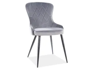 Signal Jedálenská stolička LOTUS VELVET SIGNAL - stoličky/ kreslá: kov čierny/ sivá Bluvel 14 #2852571