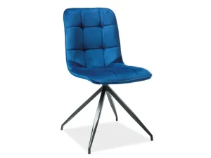 Signal Jedálenská stolička Texo Velvet Farba: Modrá / Bluvel 86 #2852614