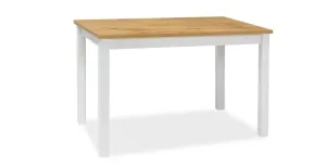 Signal Jedálenský stôl ADAM | 100 x 60 cm Farba: dub wotan / biely mat #5144361