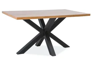 Signal Jedálenský stôl CROSS / Dubová dýha Prevedenie: 75 x 90 x 180 cm #816190