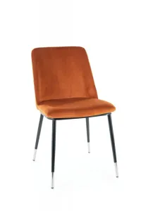Signal Jedálenská stolička JILL VELVET Farba: Škoricová / Bluvel 4215 #7717493