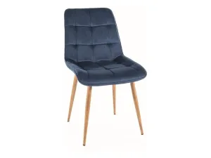 Signal Jedálenská stolička CHIC D VELVET | drevené nohy Farba: Granátová / Bluvel 86 #7265185