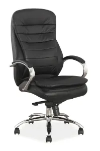 Signal Kancelárska stolička Q-154 čierna koža / ekokoža