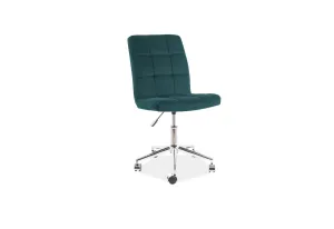 Expedo Detská stolička KEDE Q-020 VELVET, 45x87-97x40, bluvel 78, zelená