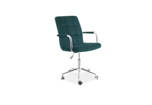 Expedo Detská stolička KEDE Q-022 VELVET, 51x87-97x40, bluvel 78, zelená