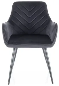 SIGNAL Jedálenská stolička FIG VELVET černá