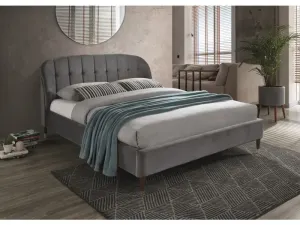 Signal Manželská posteľ LIGURIA Velvet 160 x 200 cm Farba: Sivá / Bluvel 14 #2851867