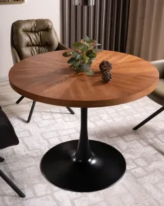 SIGNAL Jedálenský okrúhly stôl Amadeo orech 100 cm